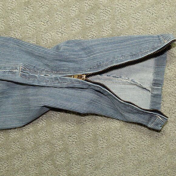 Joe's Jeans Chelsea Railroad Stripe Ankle Zip Jeans Womens 28 Low Rise Y2K Vtg - Picture 3 of 6